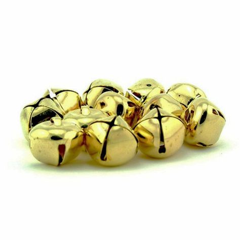 Cascabel 16mm dorado 100 unidades adorno navideño navidad-0