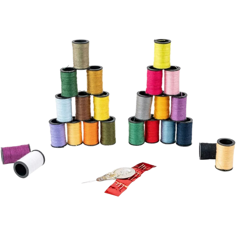 Hilos coser Singer 24 hilos, 3 agujas y 1 enhebrador 00264-3