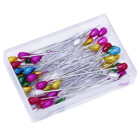 Alfiler color Cabeza grande 5.5cm largo 50pcs-0