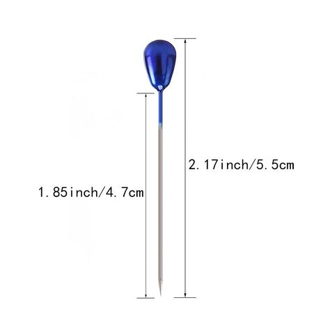 Alfiler color Cabeza grande 5.5cm largo 50pcs-1