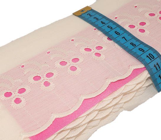 Broderie bordado 248 Pieza 13.70mt Color Beige-0