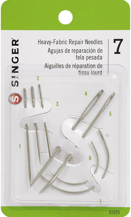 Agujas de reparación de tela pesada Singer 7 agujas 01025-0
