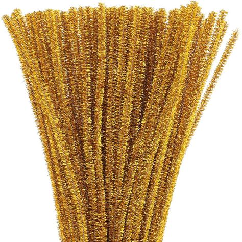 Limpiapipas metalizados Dorados 100 undiades 6mm x 30cm-0