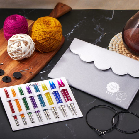 Palillos Intercambiables KnitPro Trendz Delux 8 pal.+4 cab.-1