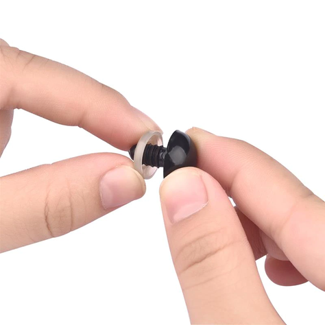 12 ojos de seguridad 12mm Negros amigurumis (6 pares)-2