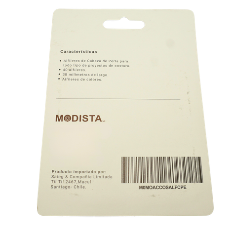 Alfileres cabeza de perla 40 unidades 38mm Modista®-1