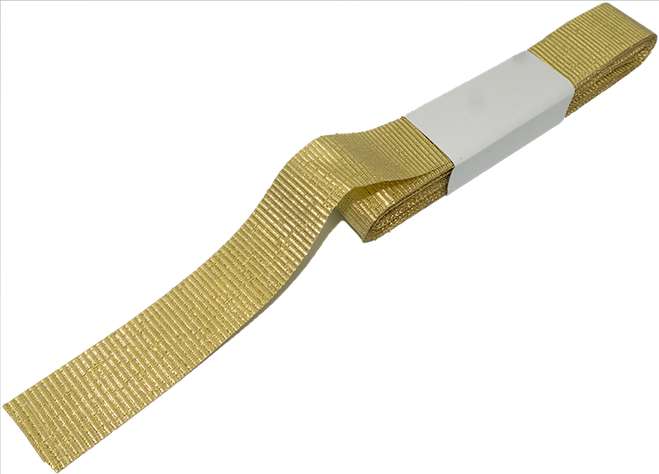 Cinta dorada lurex brillante 2,5cm de 10mts-0