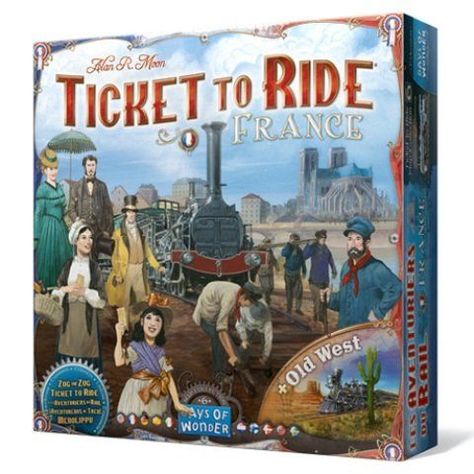 Juego de Mesa  ¡Aventureros al Tren! Francia y El Viejo Oeste (Expansión Mapa)-0