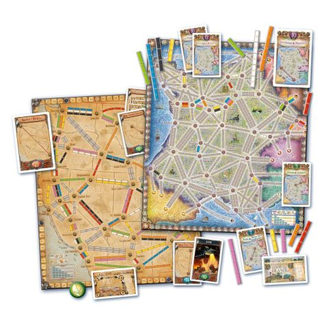 Juego de Mesa  ¡Aventureros al Tren! Francia y El Viejo Oeste (Expansión Mapa)-1