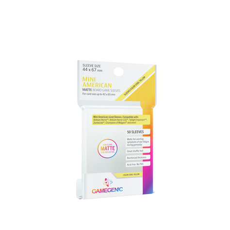 Juego de Mesa  GG: MATTE BG Sleeves - Mini American (44 x 67 mm)-0