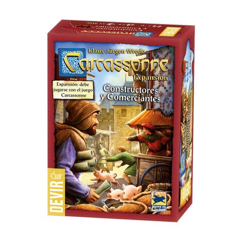 Juego de Mesa  Carcassonne: Constructores y Comerciantes 2da Edición (Expansión)-0