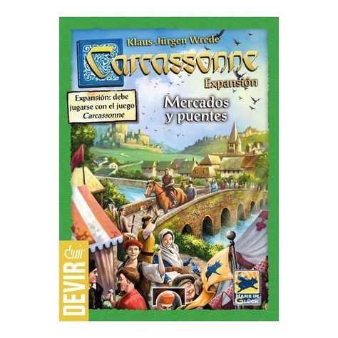 Juego de Mesa  Carcassonne: Mercados y Puentes 2da Edición (Expansión)-0