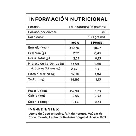 Coffee Creamer Fungi Mix - Polvo 180 Gramos-1