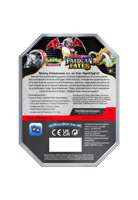 Pokémon Paldean Fates Tin Español Charizard Ex-1