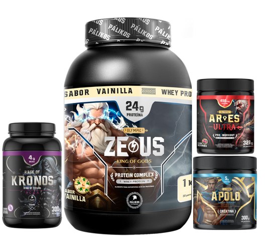 Proteina complex 1kg Vainilla Creatina apolo 300gPre entreno Ares BCAA kronos-0
