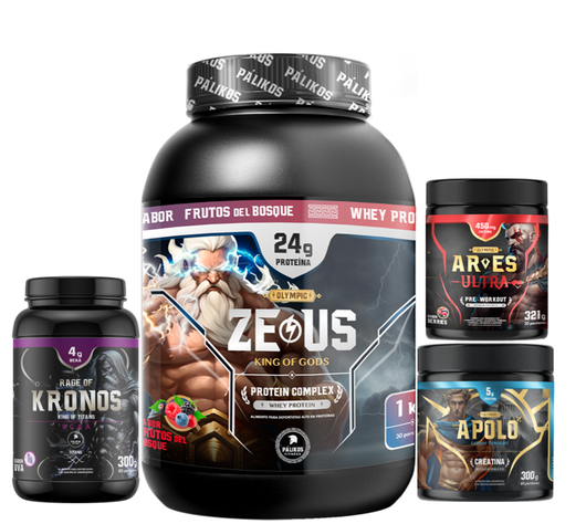 Proteina complex 1kg Frutos del bosque Creatina apolo 300g Pre entreno Ares BCAA kronos-0
