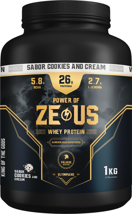 Whey Protein Zeus 1 kg Cookies 30 servicios-0