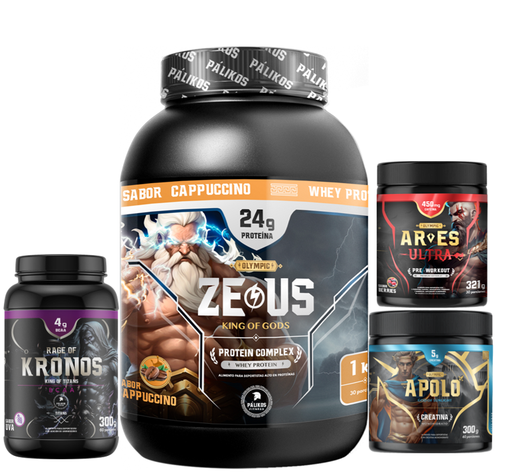 Proteina complex 1kg Capuccino Creatina apolo 300g Pre entreno Ares BCAA kronos-0