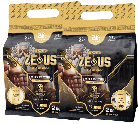 100% Whey Protein - 2 x Doypack de 2kg (Cookies and Creams y Vainilla)-0