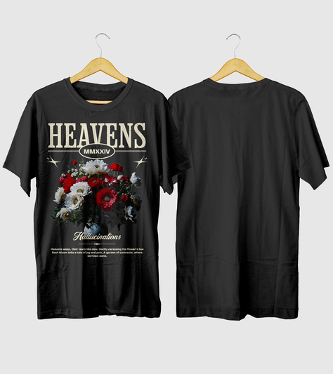 Polera Streetwear Urbano Heavens Flores-1