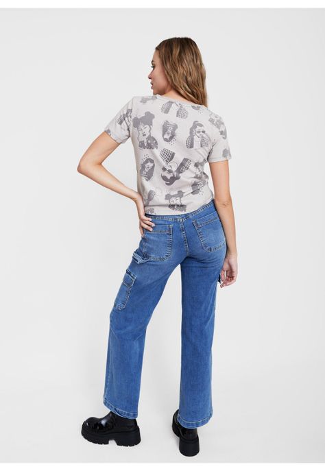 Polera Laika Regular Print Beige Efesis-3