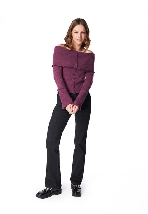 SWEATER GRECO CROP BARDOT Y RULE BURDEO-0