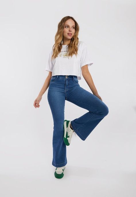 Jeans Flo Flare Light Celeste Efesis-0