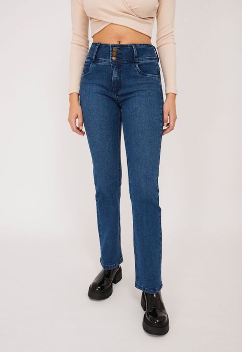 Jeans Isi Straight - Recto Azul Efesis-1