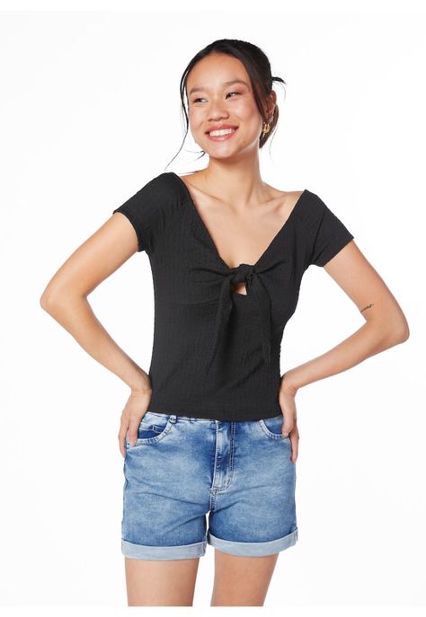 POLERA MATHIS REGULAR AMARRA ESCOTE NEGRA-0