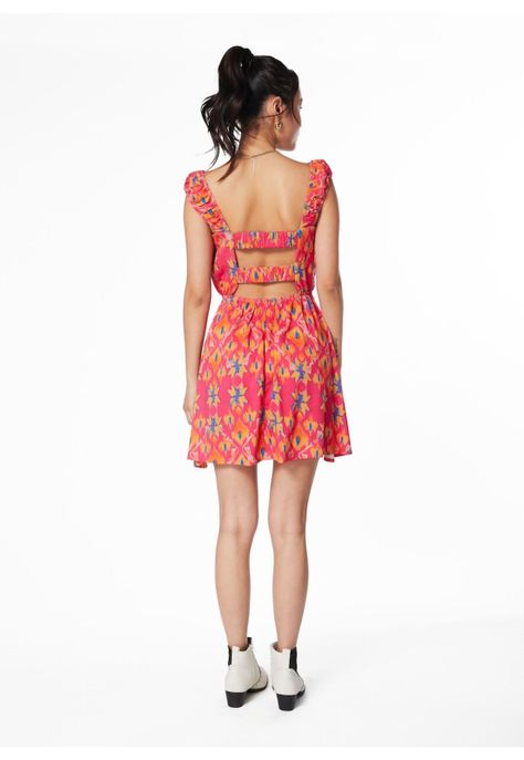 VESTIDO LUND ELASTICOS ESPALDA FUCSIA-3