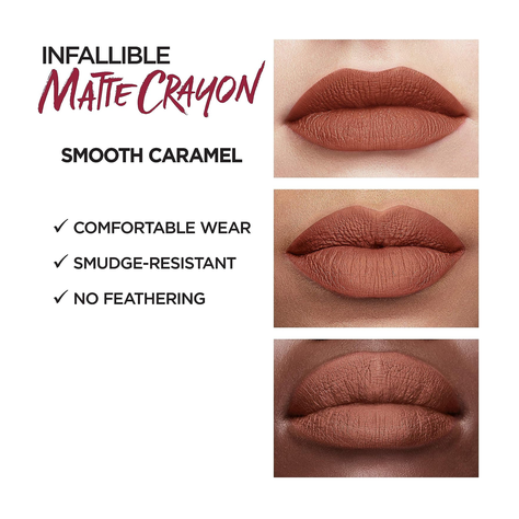 Labial Infalible Crayón Matte - 512 Smooth Caramel-2