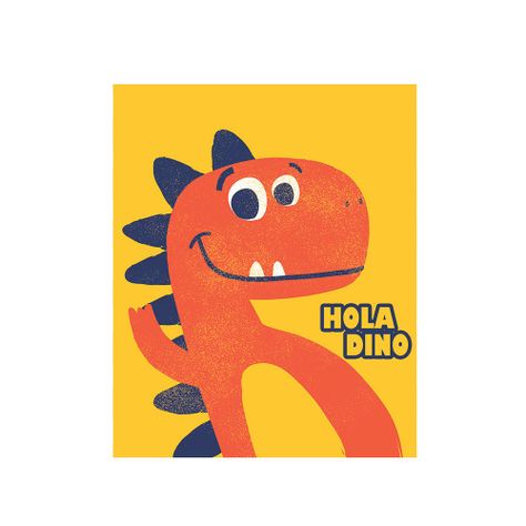 Alfombra Vinílica Infantil Hola Dino 110x140 cm-0