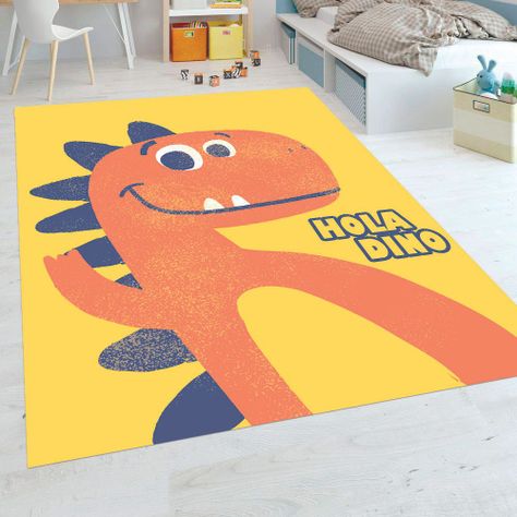 Alfombra Vinílica Infantil Hola Dino 110x140 cm-3