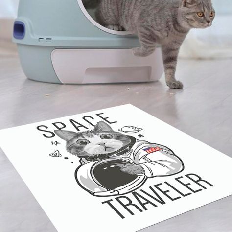 Alfombra Vinílica Pet Space Traveler  70x70 cm-1