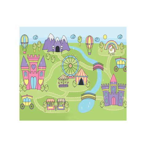 Alfombra Vinílica Infantil Castillo Davanti 140x160 cm-0