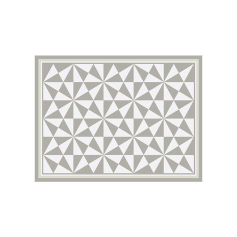 Alfombra Vinílica Living  Pirámide Grey Mist 50x70 cm-0