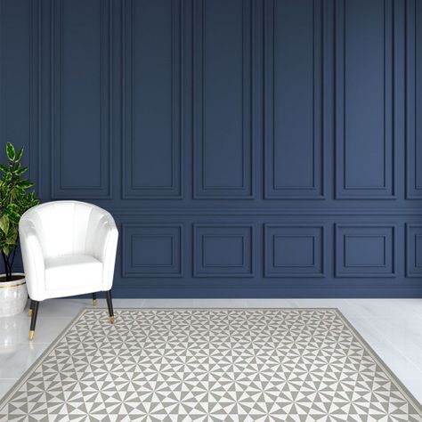 Alfombra Vinílica Living  Pirámide Grey Mist 50x70 cm-5