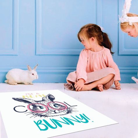 Alfombra Vinílica Pet Cool Bunny 70x70 cm-1
