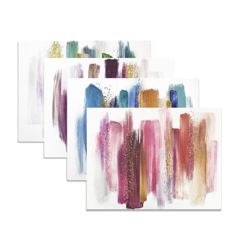 Set 4 Individuales Pinceladas Rectangular-1