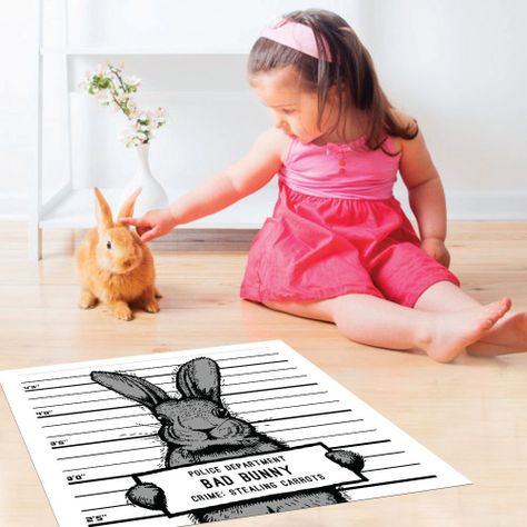 Alfombra Vinílica Pet Bad Rabbit 70x70 cm-1
