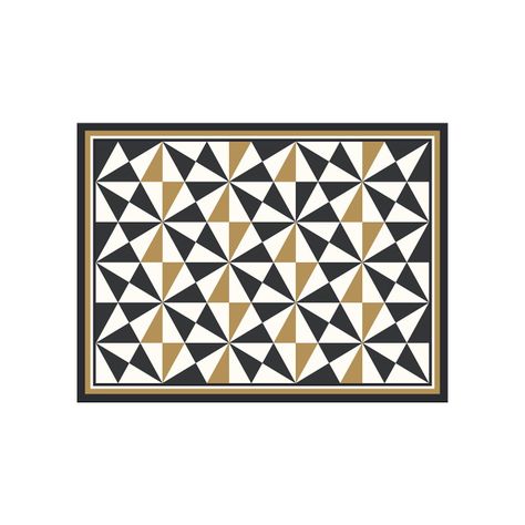 Alfombra Vinílica  Pirámide Black Gold 70x100 cm-0