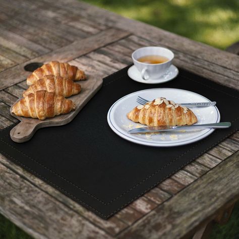 Set 4 Individuales Negro Rectangular-3