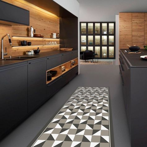 Alfombra Vinílica Living  Tablero Titanium 70x140 cm-3
