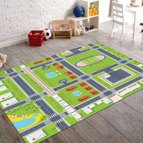 Alfombra Vinílica Infantil Ciudad Davanti 140x160 cm-1