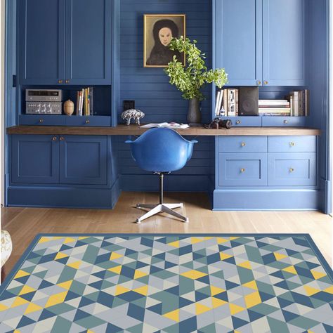 Alfombra Vinílica Living  Prisma Orion Blue 50x70 cm-8