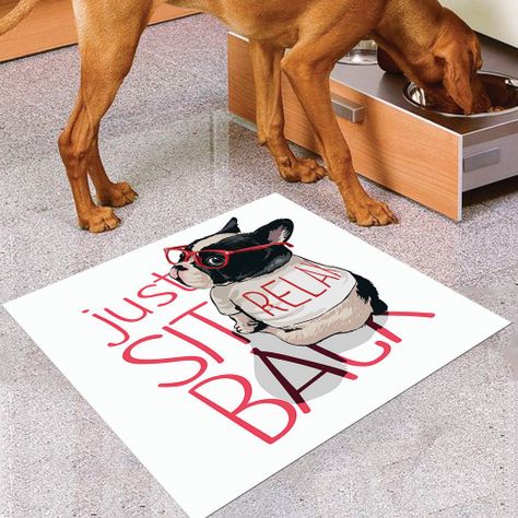 Alfombra Vinílica Pet Look Back Dog  70x70 cm-1