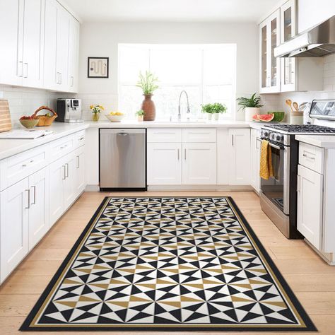 Alfombra Vinílica Living  Pirámide Black Gold 50x70 cm-5