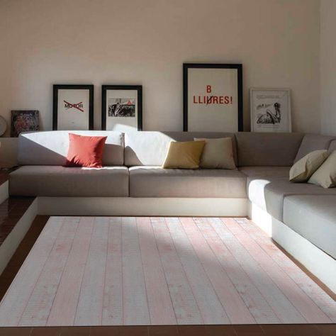 Alfombra Vinílica  Madera Vintage Palo Rosa 70x140 cm-7