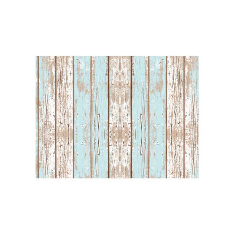 Alfombra Vinílica  Madera Vintage Azul 70x100 cm-0