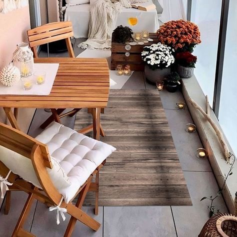 Alfombra Vinílica  Madera Rústica Red Grey 70x140 cm-1